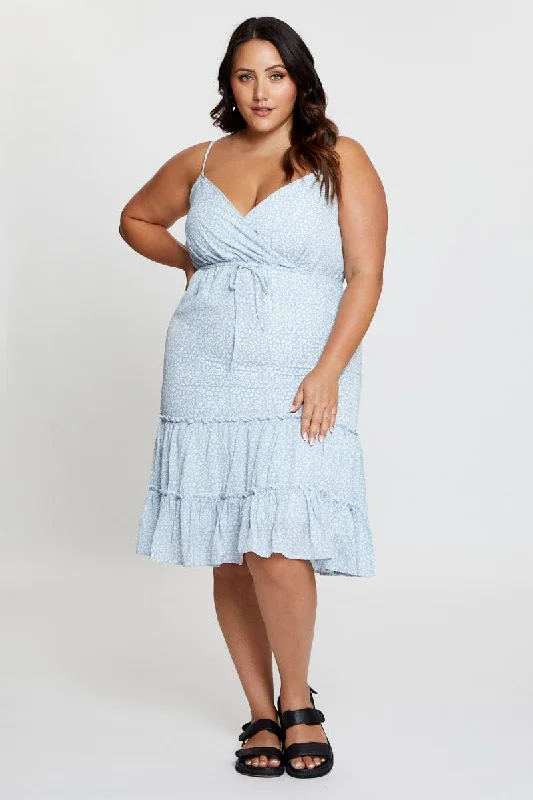 Party dresses for womenGeo Print Skater Dress V-neck Sleeveless