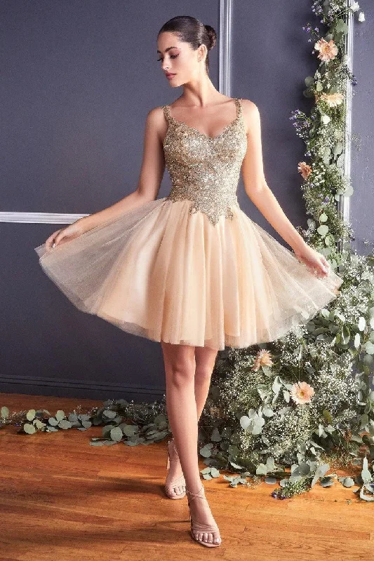 Autumn dresses for fall fashionCinderella Divine CD9239 Champagne Gold L Sale