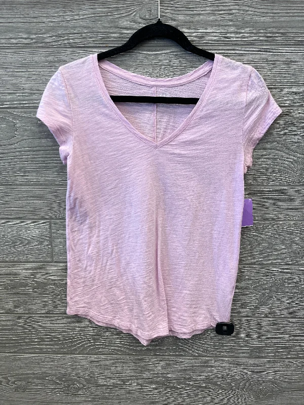 Turtleneck women's topsTop Short Sleeve By Gap In Purple, Size: Xs