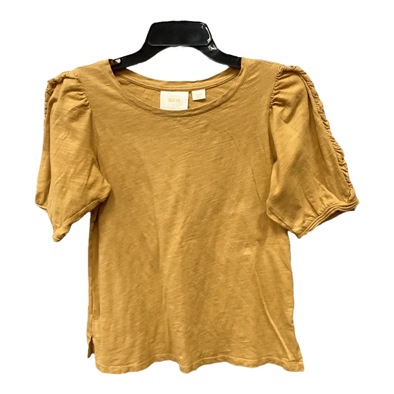 Eco-friendly women's topsTop Short Sleeve By Maeve In Yellow, Size: S