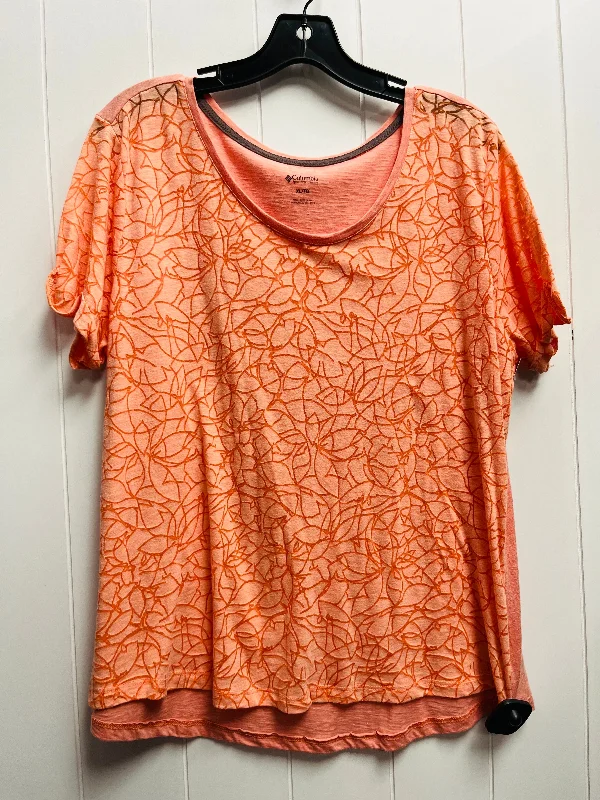 Machine-washable women's topsTop Short Sleeve By Columbia In Orange, Size: Xl
