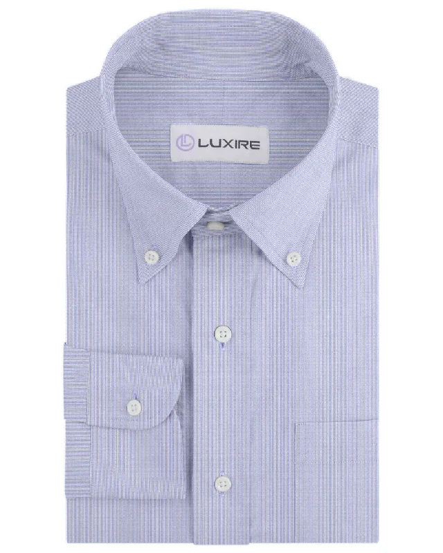 checked shirts for menGrandi and Rubinelli Thin Cornflower Blue Stripes Linen