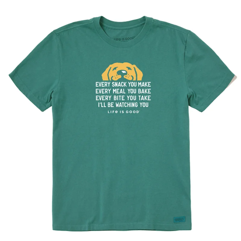 men's short-sleeved shirtsMen's I'll Be Watching You Yellow Lab Crusher Tee