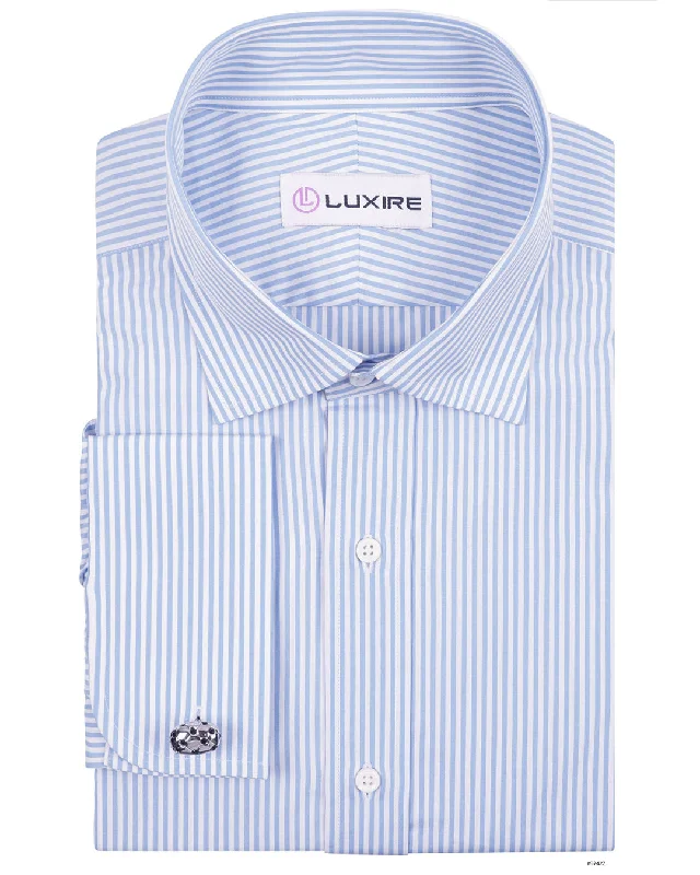 low-neck tops for menAlumo Supraluxe: Blue Dress Stripes