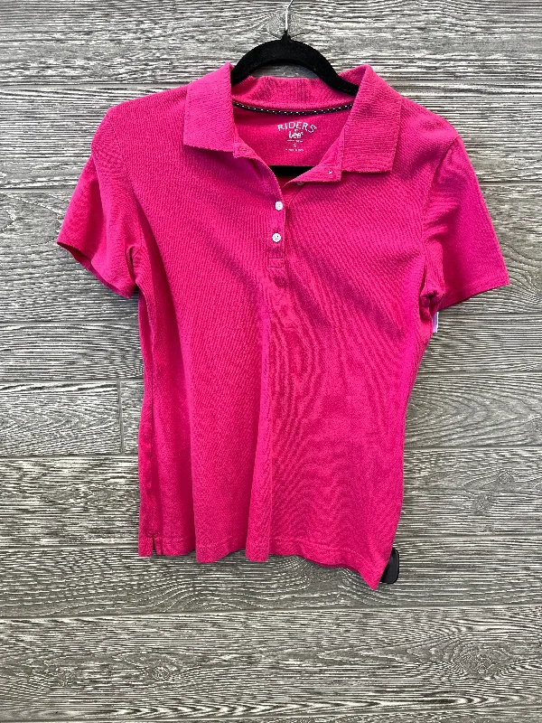 Suede women's topsTop Short Sleeve By Lee In Pink, Size: S