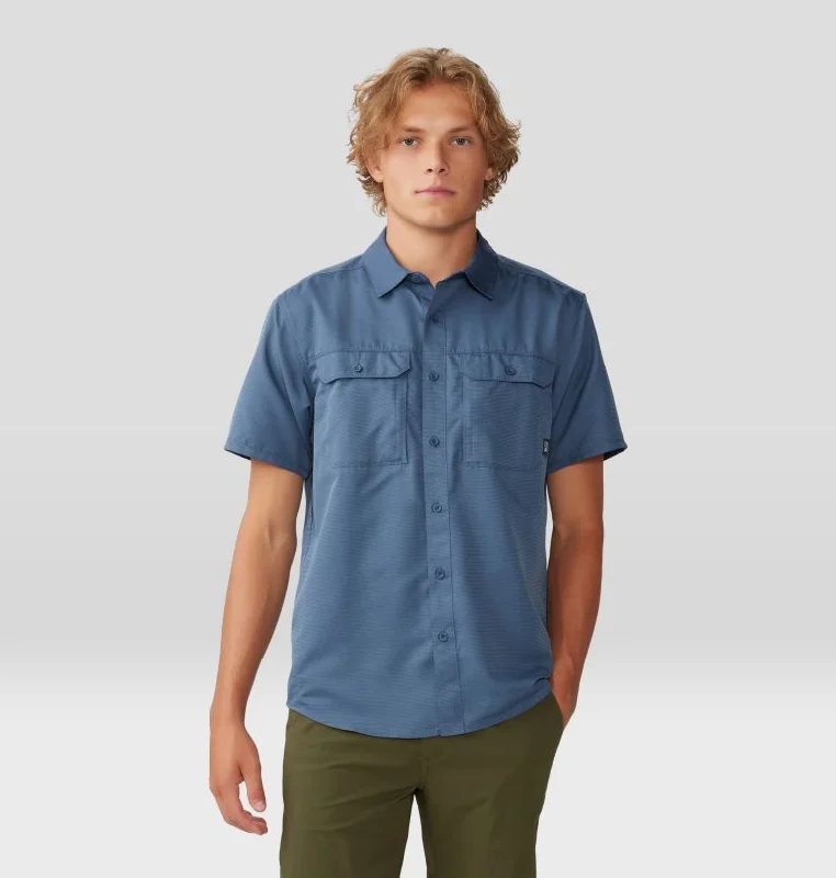 short-sleeved shirts for men with a vintage or retro feelMen's Canyon Short Sleeve Shirt - Zinc