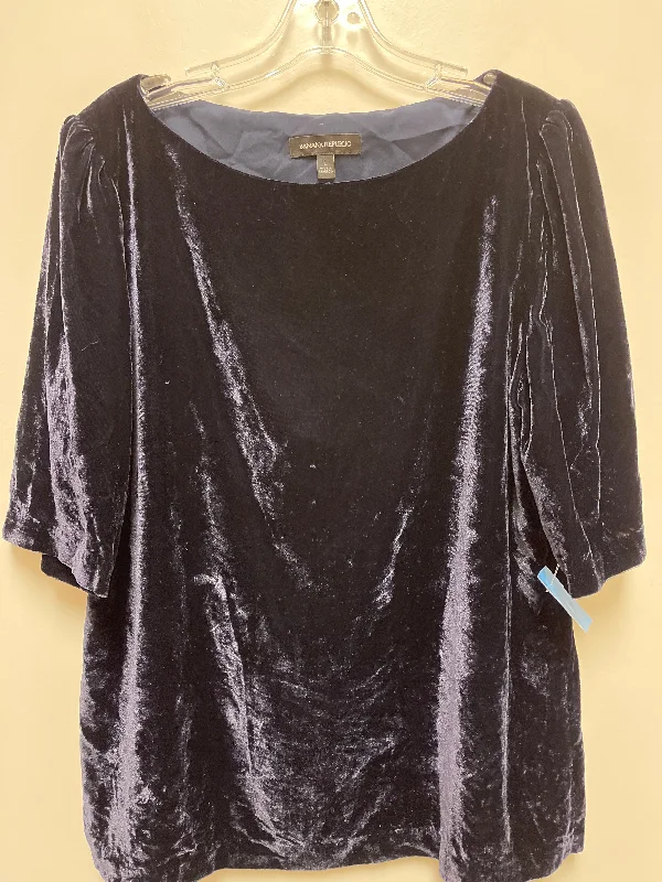 Plus-size women's topsTop Short Sleeve By Banana Republic In Purple, Size: L