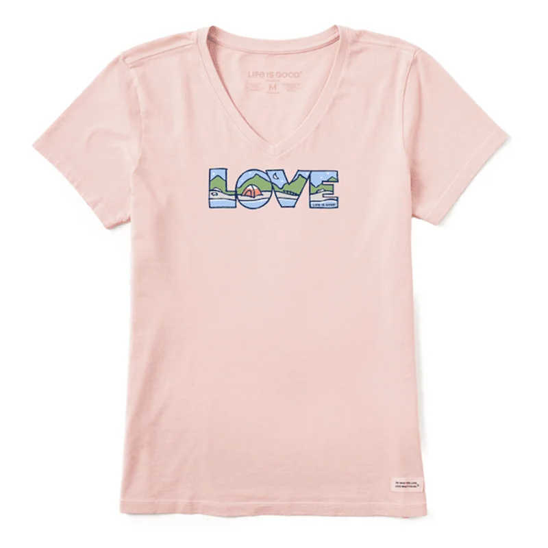 men's short-sleeved clothing with a stretch fabric for comfortWomen's Love Outdoors Crusher-LITE Vee
