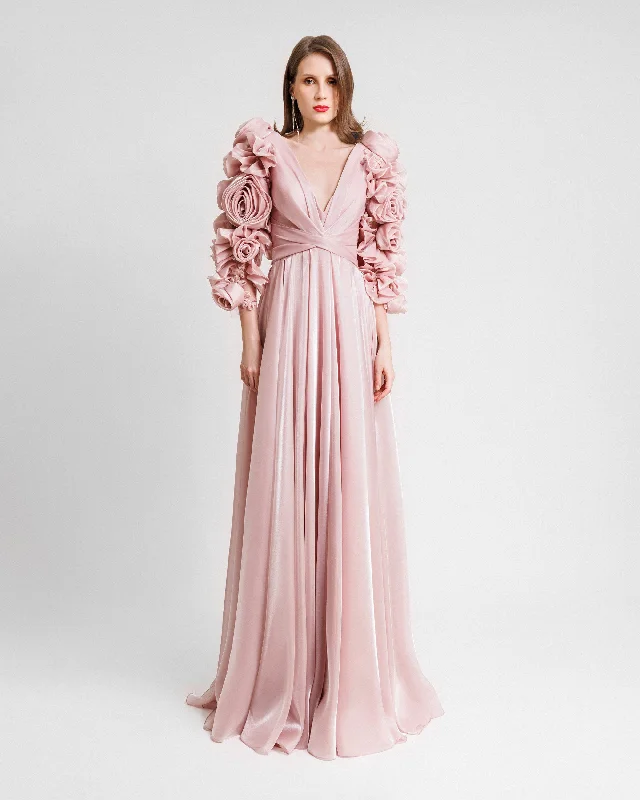 Festival dresses for music and arts eventsFloral Flared Long Dress