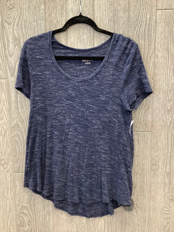 Animal print women's topsTop Short Sleeve By Merona In Blue, Size: S
