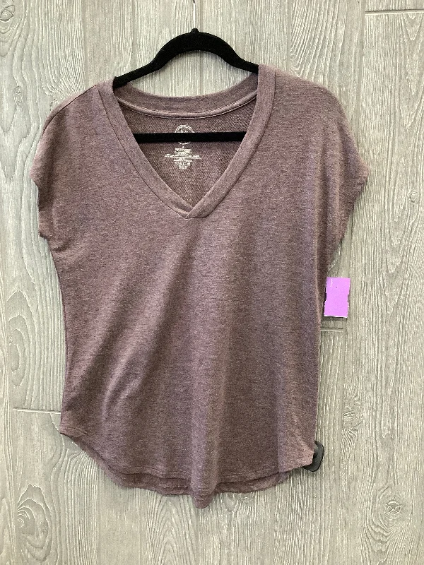Stretchy women's topsTop Short Sleeve Basic By Maurices In Brown, Size: S
