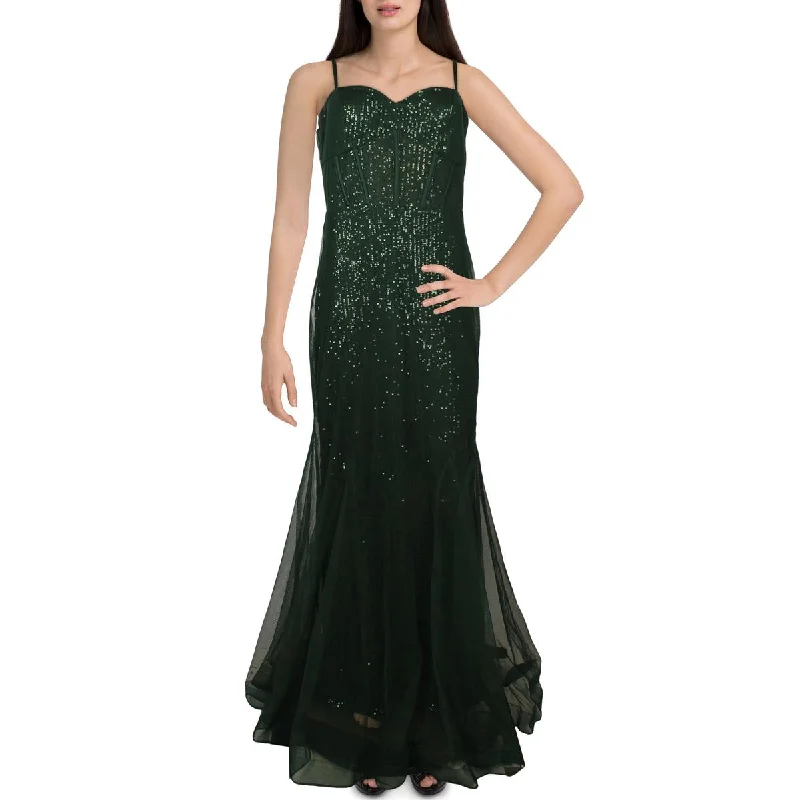 Chiffon dresses for womenXscape Womens Sequined Long Evening Dress