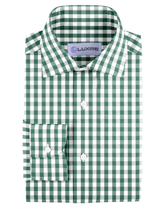 trench coats for menGreen White Macro Gingham Checks