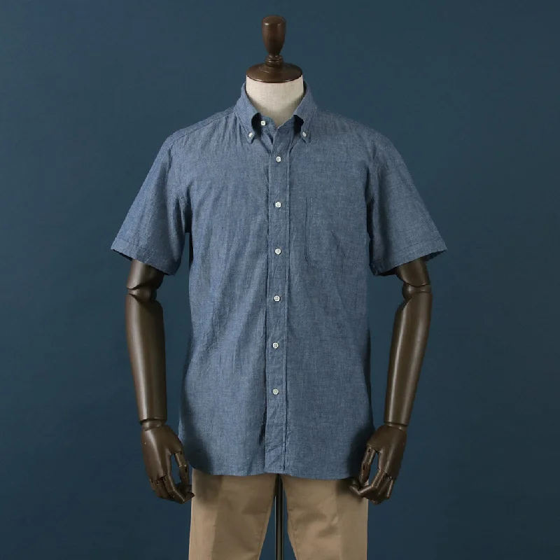 tops with lace for menROCOCO / Selvage Chambray S/S Button Down Shirt