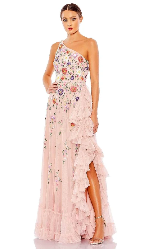 Petite dresses for womenMac Duggal 9164 - Beaded Asymmetric Dress