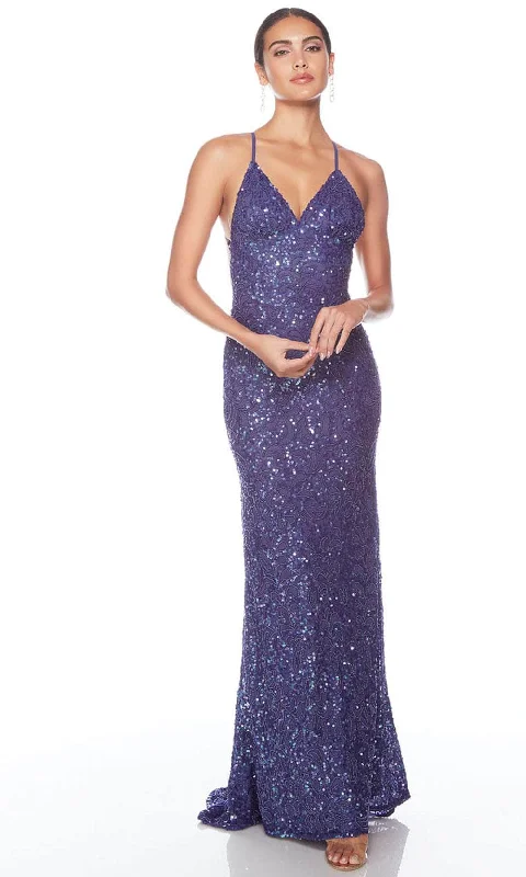 Godet dresses for womenAlyce Paris 88009 - Spaghetti Strap Evening Dress