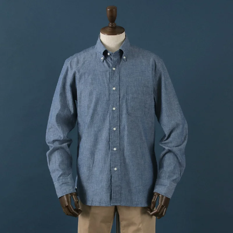 casual jackets for menROCOCO / Selvage Chambray Button Down Shirt
