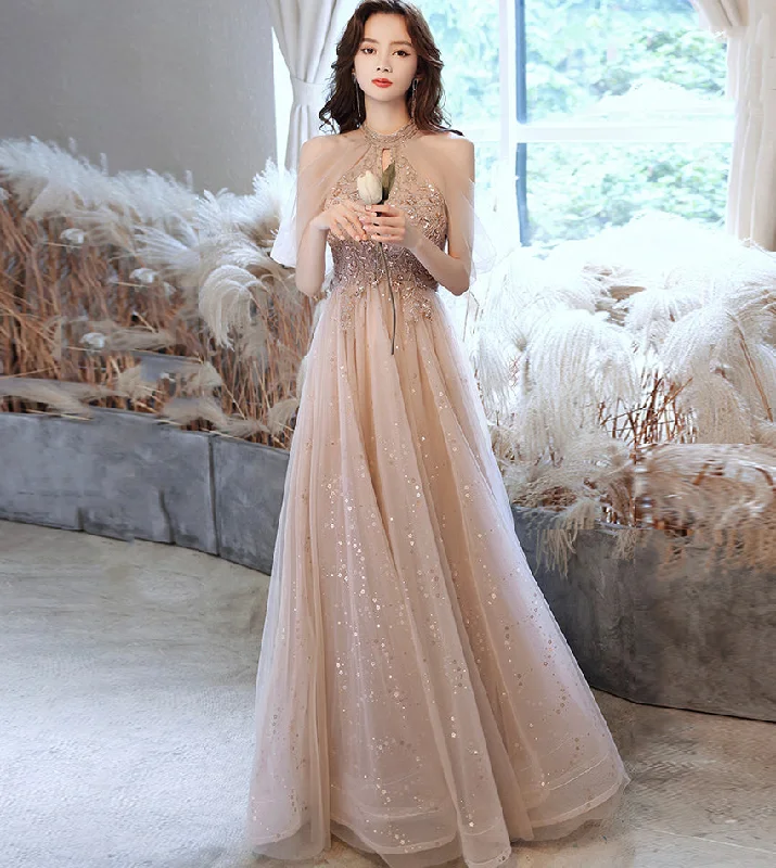 Little red dresses (LRDs) for womenElegant tulle beads long prom dress evening dress  8441