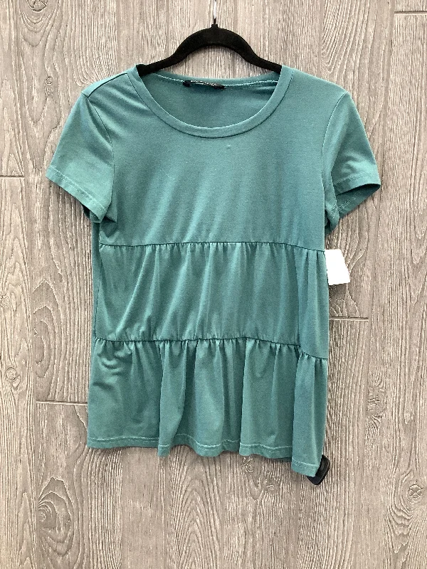 Boutique women's topsTop Short Sleeve By Shein In Teal, Size: S