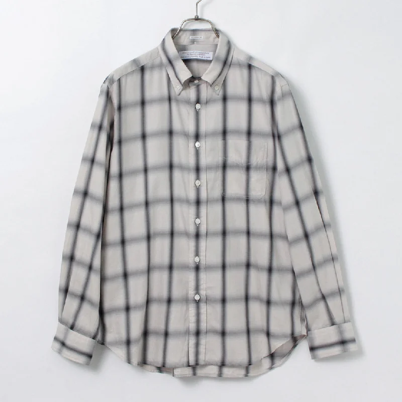 blouses for menROCOCO / Ombre Check Button Down Shirt Classic Fit