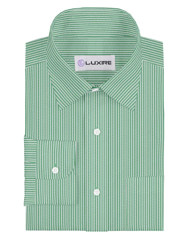 plain tees for menLinen: Green Candy  Stripes