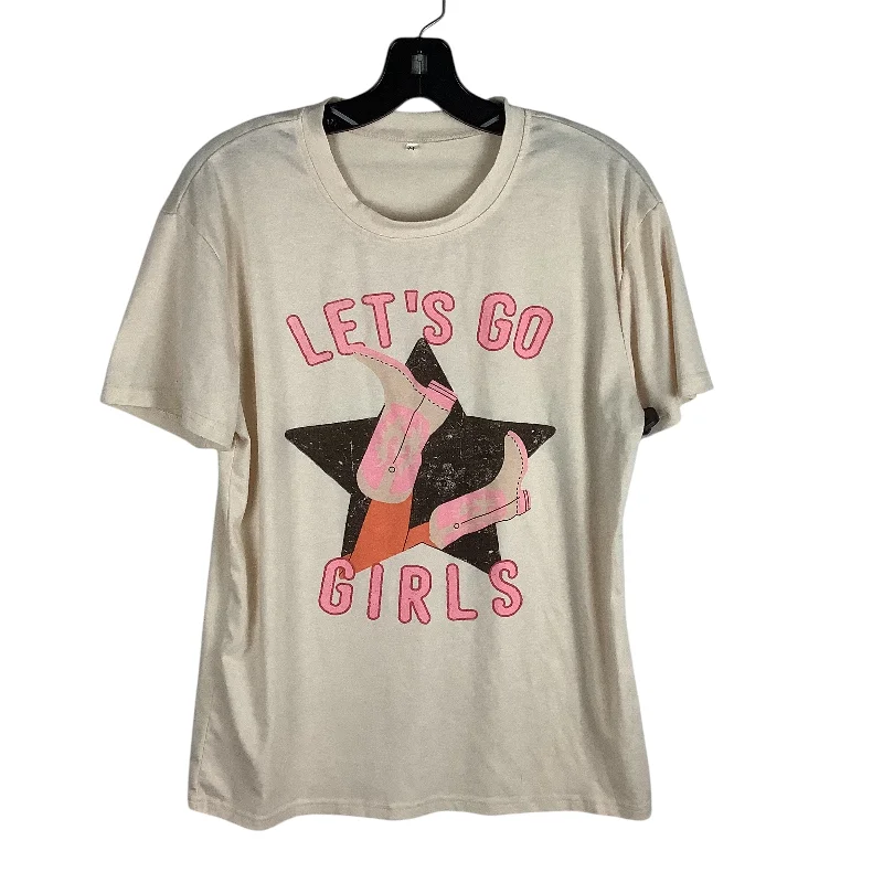 Scoop neck women's topsTop Short Sleeve Basic By Clothes Mentor In Pink, Size: M