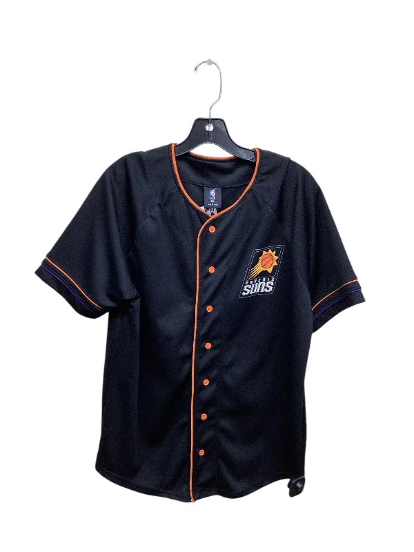 Breathable women's topsTop Short Sleeve By Clothes Mentor In Black & Orange, Size: M