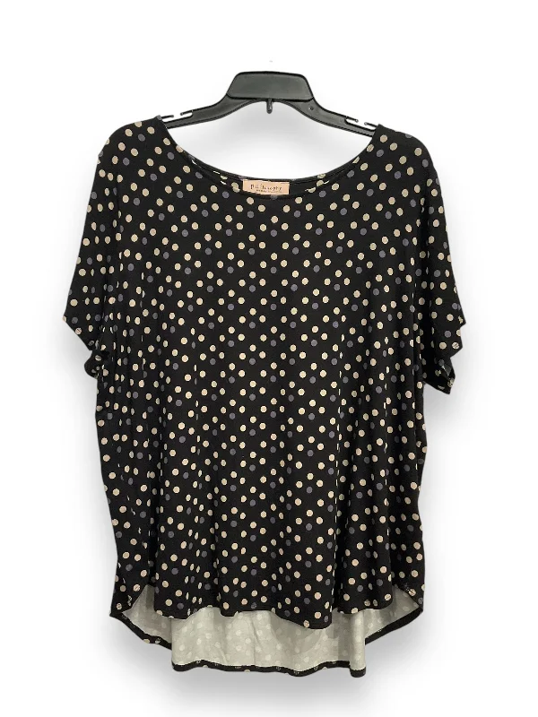 Winter women's topsTop Short Sleeve By Philosophy In Polkadot Pattern, Size: 2x