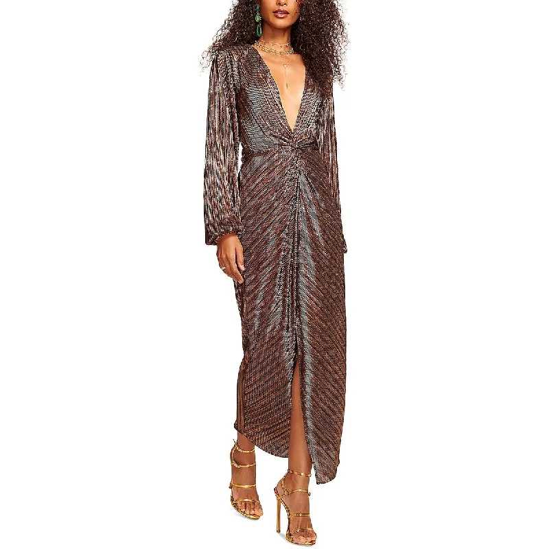Beach dresses for casual outingsRamy Brook Womens Sutton Metallic Long Evening Dress