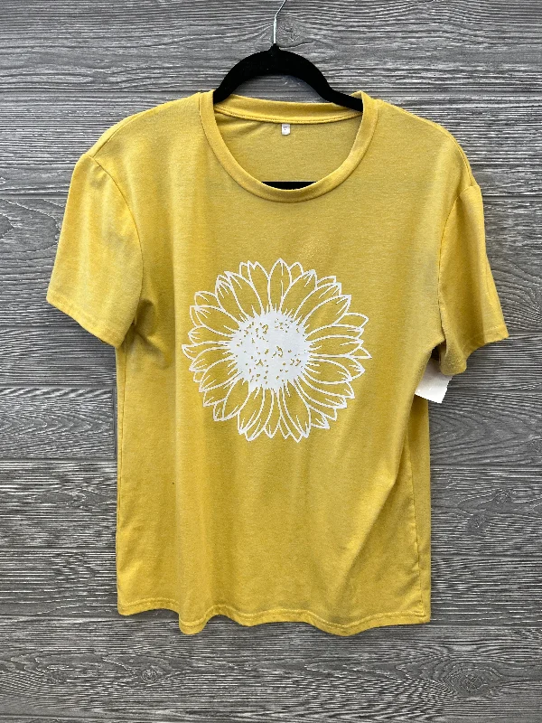 Tunic-style women's topsTop Short Sleeve By Clothes Mentor In Yellow, Size: M