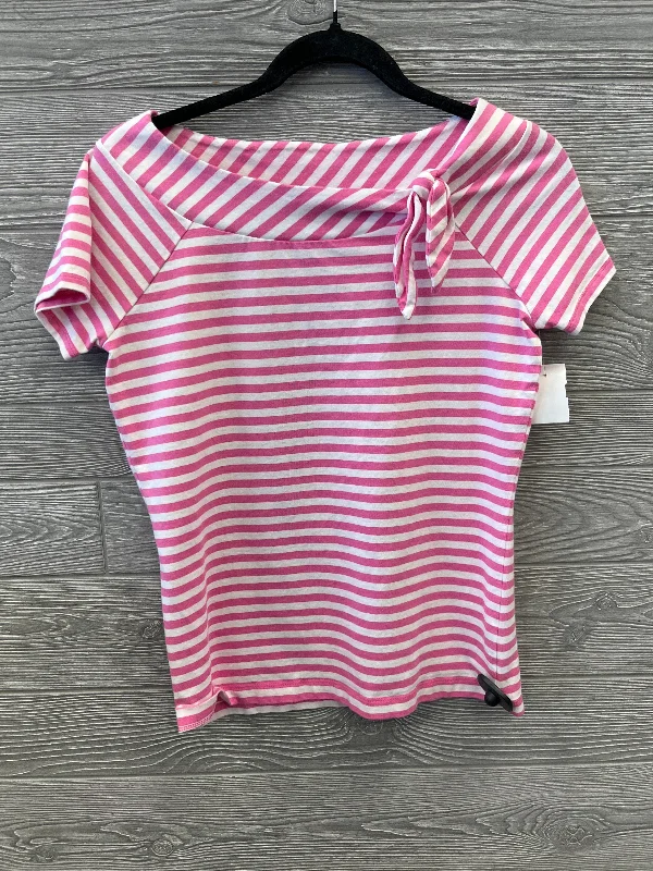 Fine knit women's topsTop Short Sleeve By Chaps In Pink, Size: S