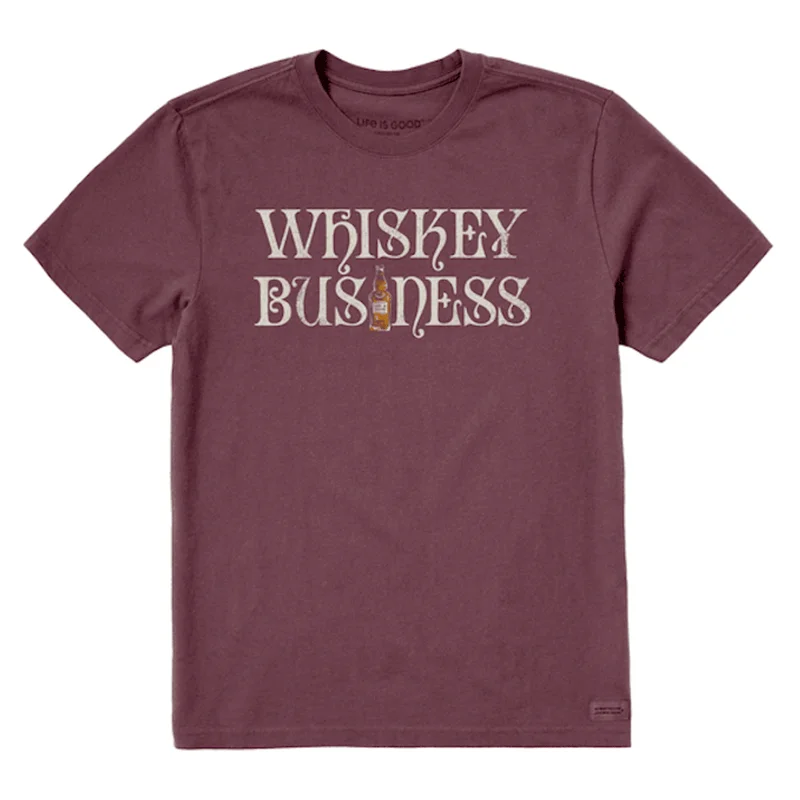 short-sleeved men's shirts with a chest pocketMen's Whiskey Business Bottle Short Sleeve Tee