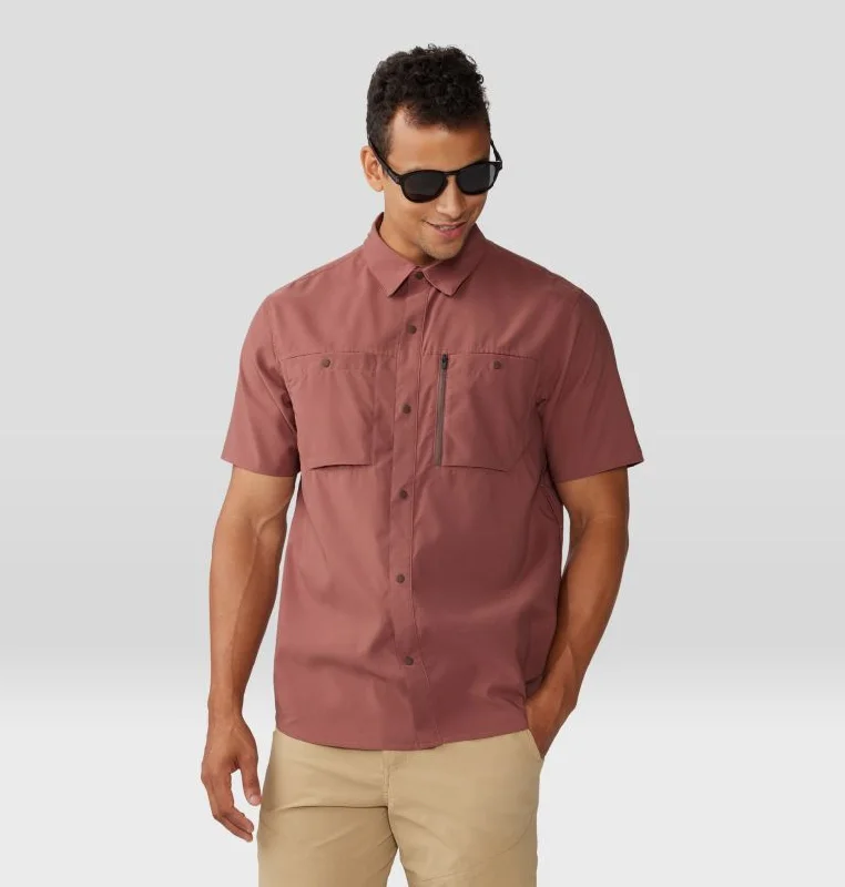 men's short-sleeved shirts with pocketsMen's Trail Sender Short Sleeve - Clay Earth