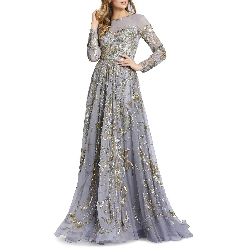 Statement dresses for making a fashion statementMac Duggal Womens Embellished Long Evening Dress