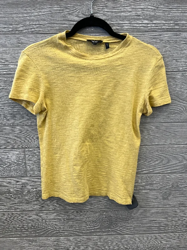 Luxury women's topsTop Short Sleeve By Theory In Yellow, Size: S