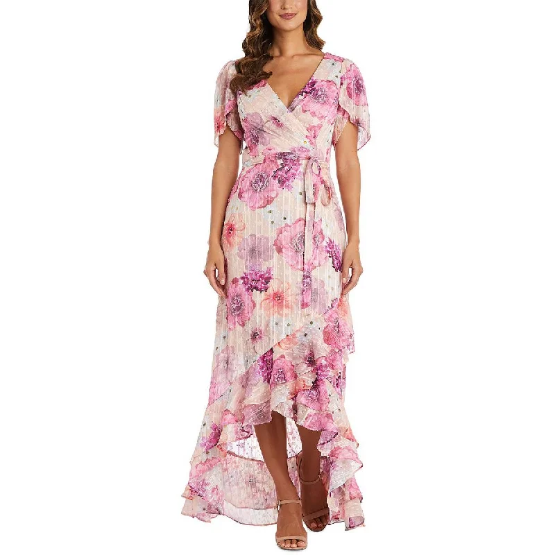 Tall women's dressesNW Nightway Womens Ruffled Long Evening Dress