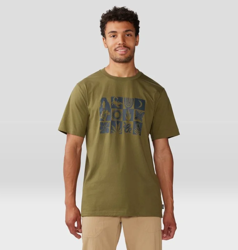 short-sleeved shirts for men with UV protectionMen's Desert Check Short Sleeve - Combat Green