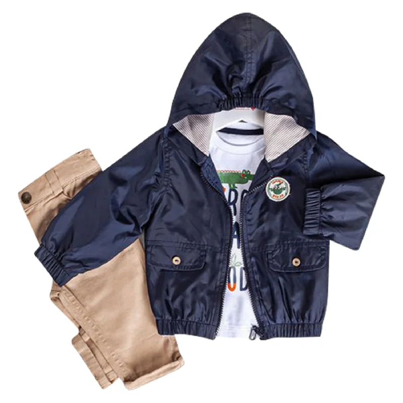 v-neck shirts for menInfant and Toddler Hoodie Windbreaker 3-Piece Casual Wear - Great for Warm Weather