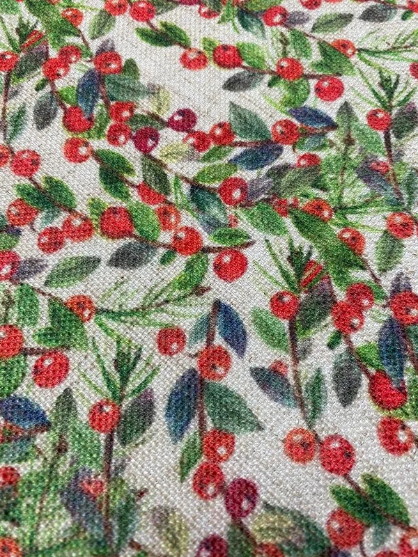 fleece jackets for menPoinsettia and Holly Pattern Table Cloth, 55"W x 86"L