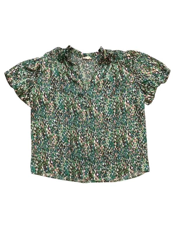 Chunky knit women's topsTop Short Sleeve By Ee Some In Green, Size: S