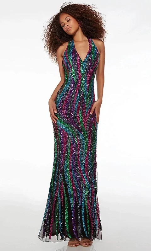 Bridal dresses for womenAlyce Paris 61584 - Halter Sequin Dress