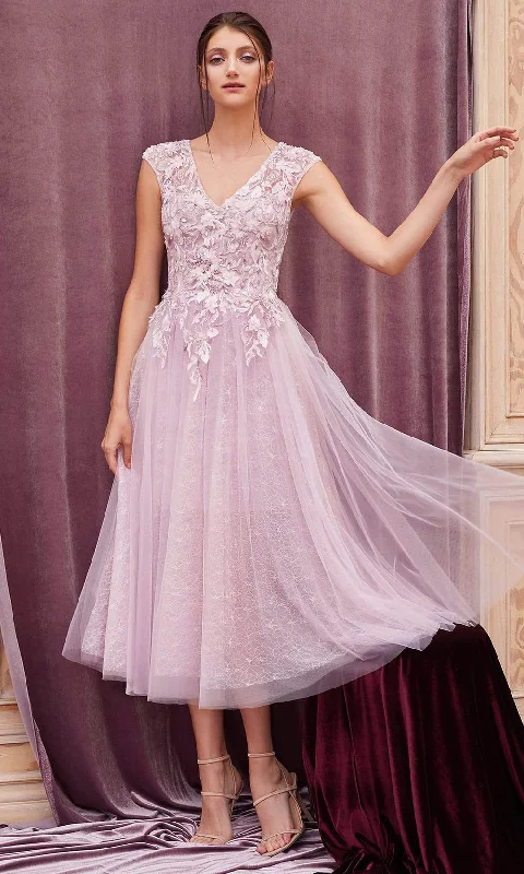Fit-and-flare dresses for womenAndrea and Leo - A0687S V Neck Tulle Prom Dress