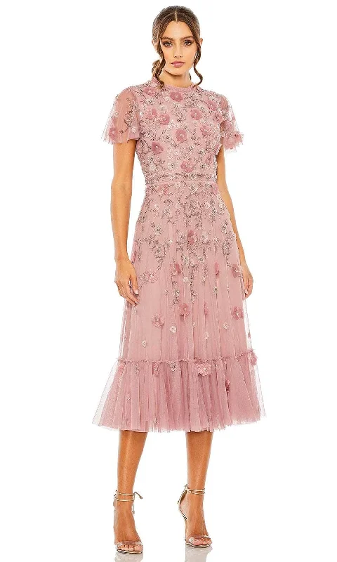 Velvet dresses for winterMac Duggal 9212 - Sequin Embellished Floral Dress