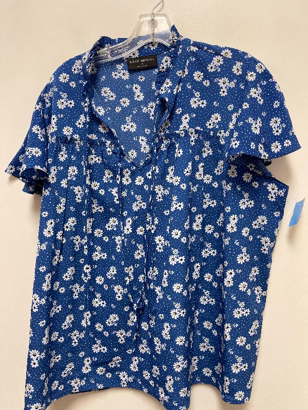Maternity women's topsTop Short Sleeve By Lane Bryant In Blue, Size: Xl