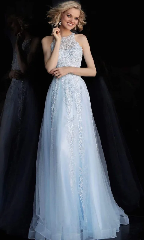 Sweetheart neckline dresses for womenJVN by Jovani JVN64157 - Lace Embroidered Tulle Gown