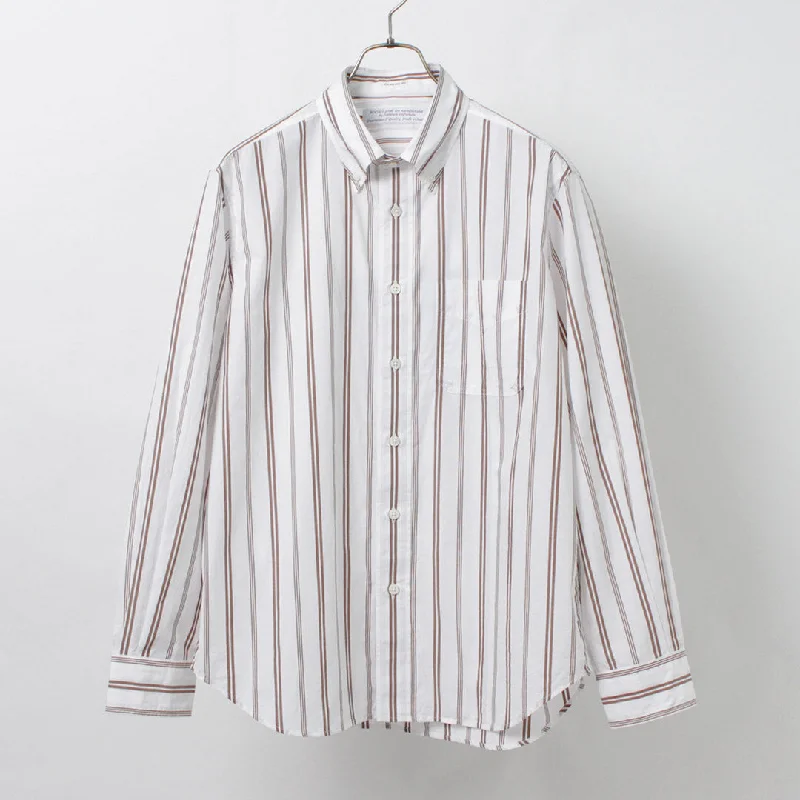 high-neck tops for menROCOCO / Random Stripe Button Down Shirt Classic Fit