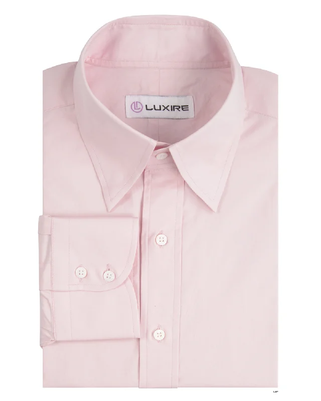 long-sleeved shirts for menLight Pink Poplin