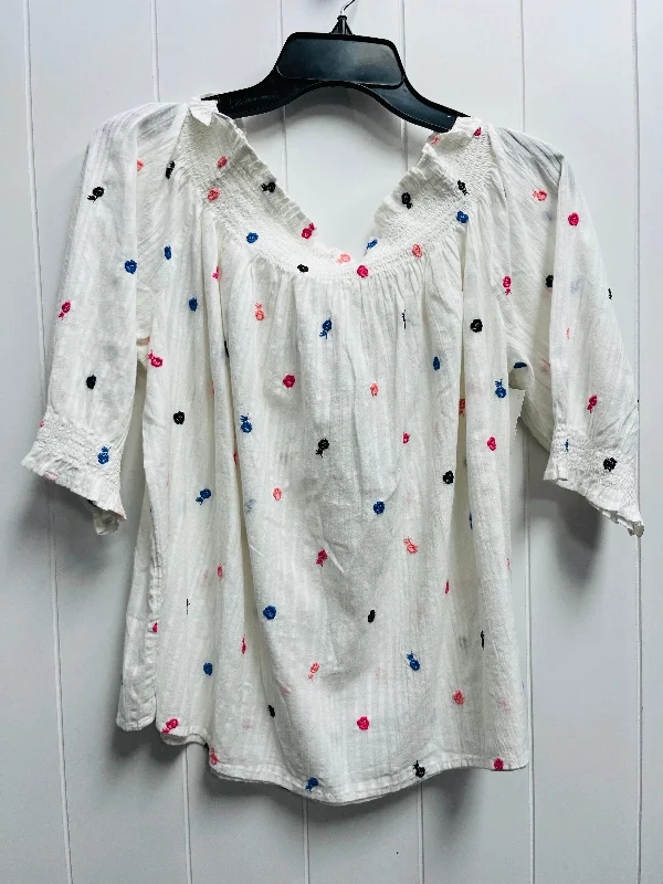 Petite women's topsTop Short Sleeve By Gap In Blue & Pink, Size: L