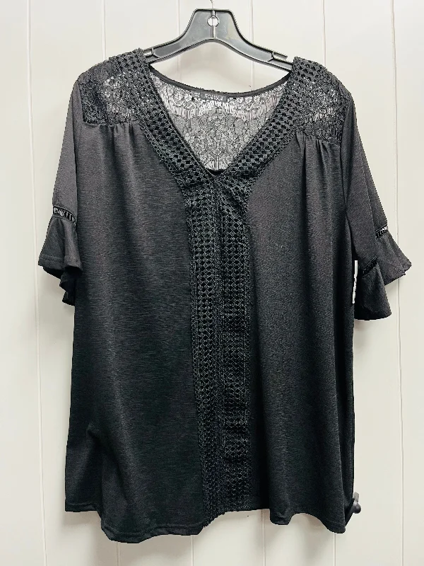 Crew neck women's topsTop Short Sleeve By storybuk In Black, Size: L