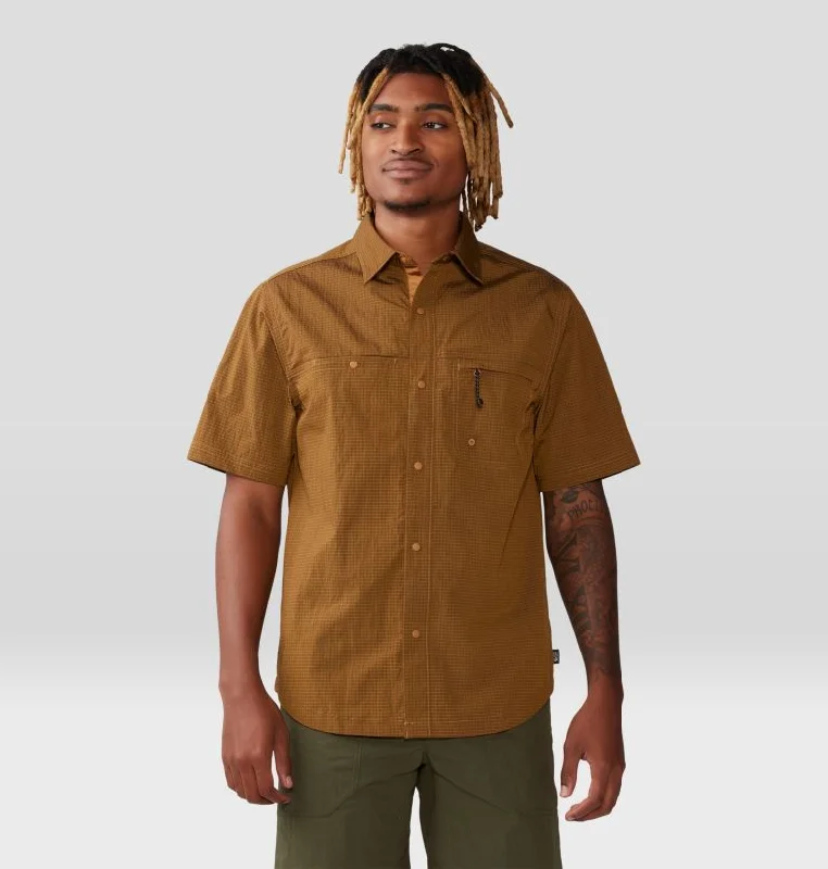 tropical short-sleeved shirts for hot weatherMen's Stryder Short Sleeve Shirt - Copper Clay